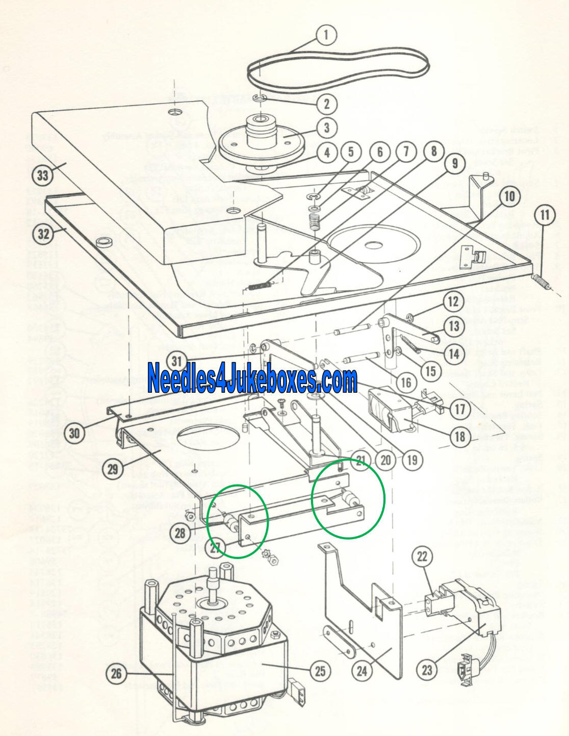 Wurlitzer Jukebox Parts